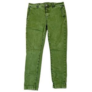 Pistola Women’s Green Cuffed Straight Leg Denim Jean 30